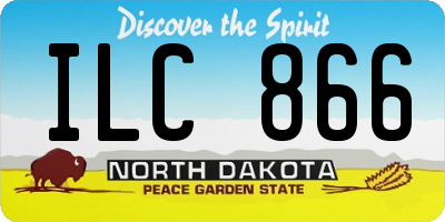 ND license plate ILC866