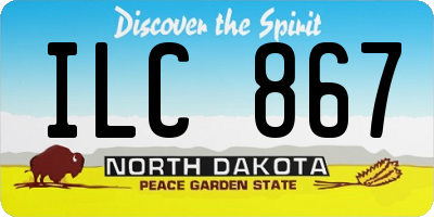 ND license plate ILC867