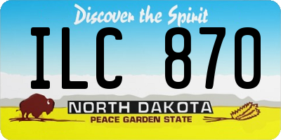 ND license plate ILC870