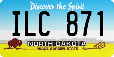 ND license plate ILC871