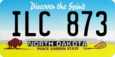 ND license plate ILC873