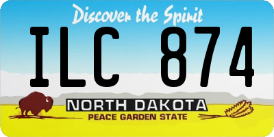 ND license plate ILC874
