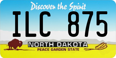 ND license plate ILC875