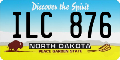 ND license plate ILC876