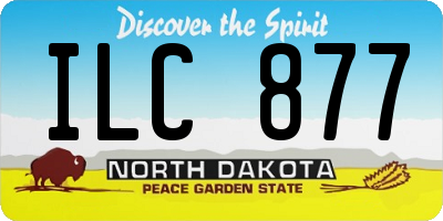 ND license plate ILC877
