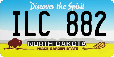 ND license plate ILC882