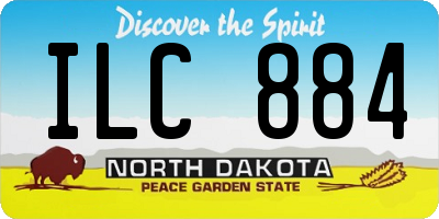 ND license plate ILC884