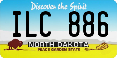 ND license plate ILC886