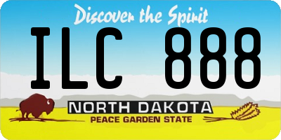 ND license plate ILC888