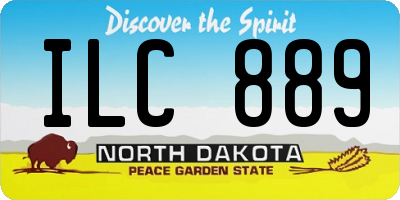 ND license plate ILC889