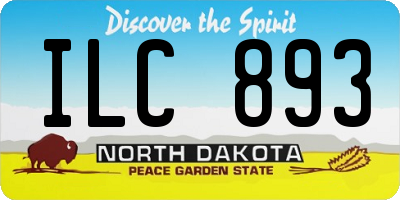 ND license plate ILC893