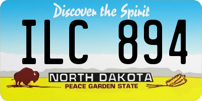 ND license plate ILC894