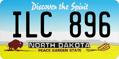ND license plate ILC896