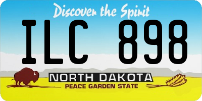 ND license plate ILC898
