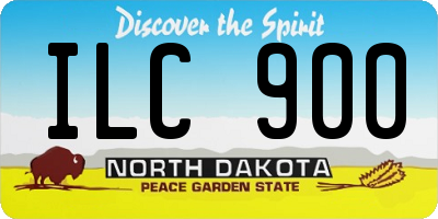 ND license plate ILC900