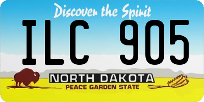 ND license plate ILC905