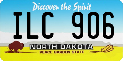 ND license plate ILC906