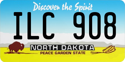 ND license plate ILC908