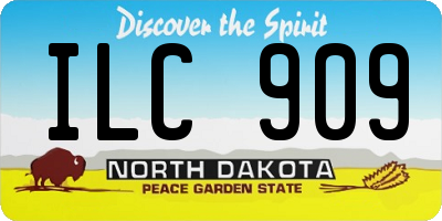 ND license plate ILC909