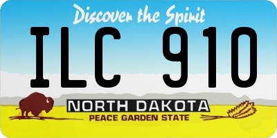 ND license plate ILC910