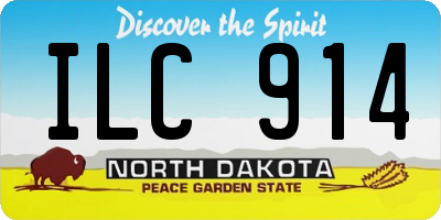ND license plate ILC914