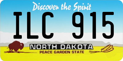 ND license plate ILC915
