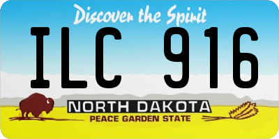 ND license plate ILC916