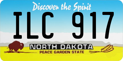 ND license plate ILC917
