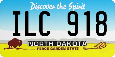 ND license plate ILC918