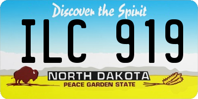 ND license plate ILC919