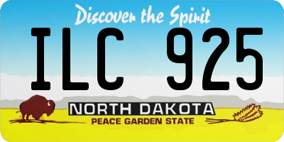 ND license plate ILC925