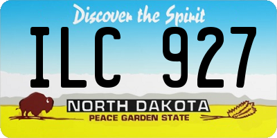 ND license plate ILC927