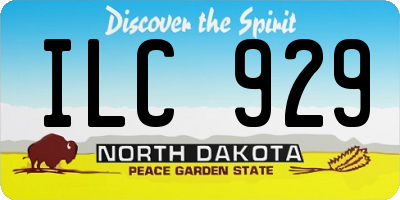 ND license plate ILC929