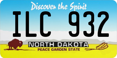 ND license plate ILC932
