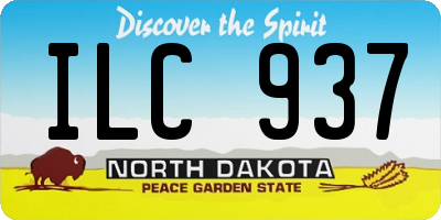 ND license plate ILC937
