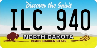 ND license plate ILC940