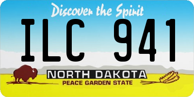 ND license plate ILC941