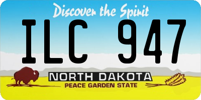 ND license plate ILC947