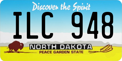 ND license plate ILC948