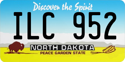ND license plate ILC952
