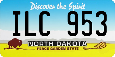 ND license plate ILC953