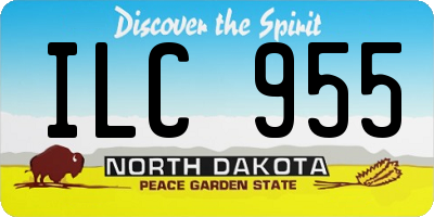 ND license plate ILC955
