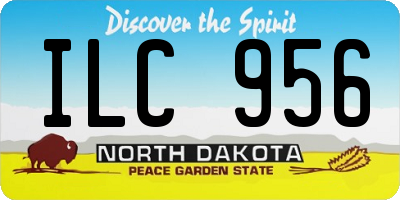 ND license plate ILC956