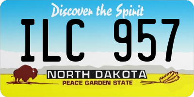 ND license plate ILC957
