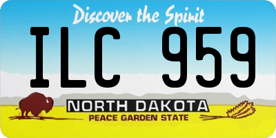 ND license plate ILC959