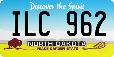 ND license plate ILC962