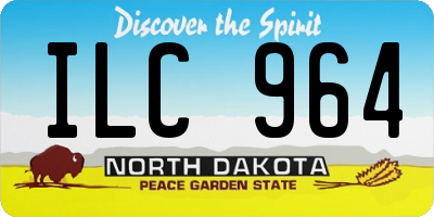 ND license plate ILC964