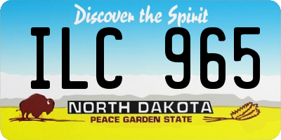 ND license plate ILC965