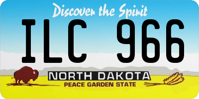 ND license plate ILC966