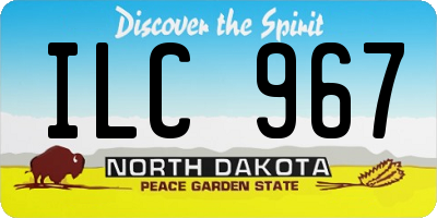 ND license plate ILC967